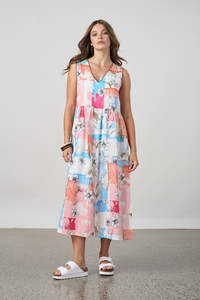 Madley Sweetly: Melody Midi Dress / Pink Multi