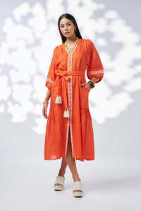 Maya Midi Dress / Burnt Orange