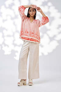 Xanthe Top / Burnt Orange Multi