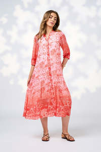 Stevie Midi Dress / Blood Orange Multi