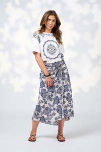 Indie Tee / Silk White Multi