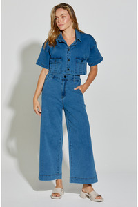 New London: Troy Boxy Shacket / Indigo