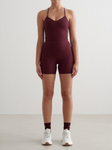 Ribbed Performance Midi Biker Shorts