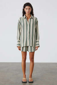 Eucalyptus Stripe Organic Cotton Shirt