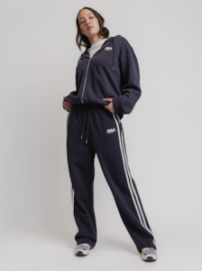 Pants: Retro Wide Leg Trackpant in Midnight