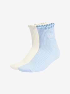 Adidas Originals: Ruffle Quarter Socks 2 Pairs Pack Unisex
