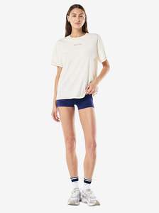 Shift Tee in Whisper White & Major Brown