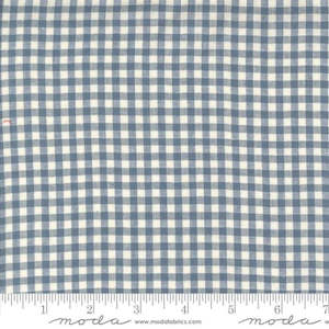 French General Woven Ginghams Woad Pearl ⅜" Check