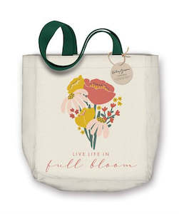 Bags And Purses: Kelly Green Natural Bouquet Tote Bag