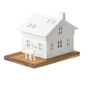 Rader Design: Nordic Ski Hut with Deer Tealight by Rader