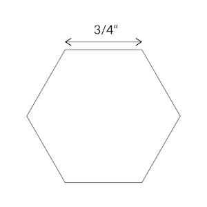English Paper Piecing: Hexagon Paper Pieces 3/4" x 100 pcs