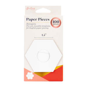 Hexagon Paper Pieces 1.5" x 100 pcs