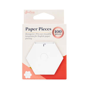 English Paper Piecing: Hexagon Paper Pieces 1" x 100 pcs