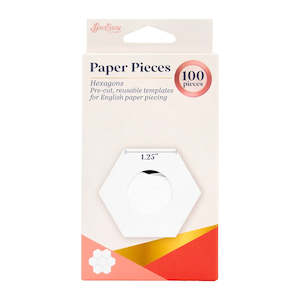 Hexagon Paper Pieces  1.25 inch x 100pcs
