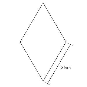 English Paper Piecing: 2" 6 Point Diamond Paper Pieces x 100