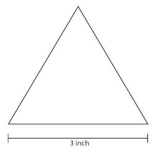 English Paper Piecing: 3" Equilateral Triangle Paper Pieces x 100 pcs