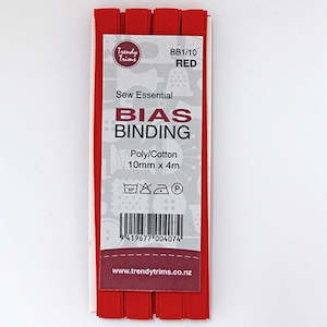 Bias Binding - Red 10mm x 4m
