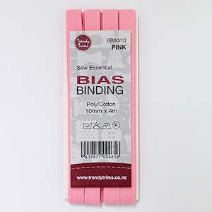 Bias Binding: Bias Binding - Pink 10mm x 4m