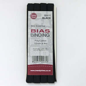 Bias Binding - Black 10mm x 4m