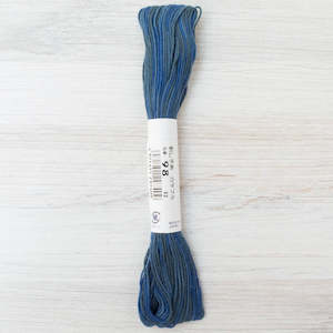 Sashiko Threads: Olympus Sashiko Variegated Cotton Thread 98 Midnight Blues