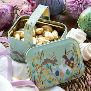 Tins: Rabbit Basket Tin with Handle