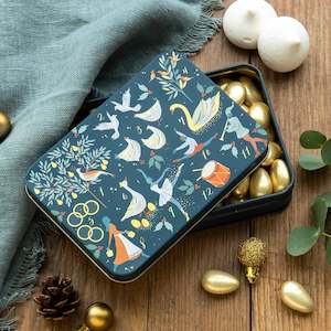 Sara Miller 12 Days of Christmas Small Rectangular Tin