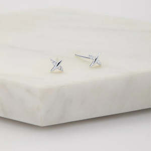 Earrings: Olivia Stud Earring in Sterling Silver