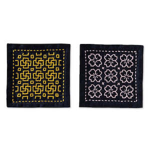Sashiko Coaster Kit Buds and Sakura SK-480