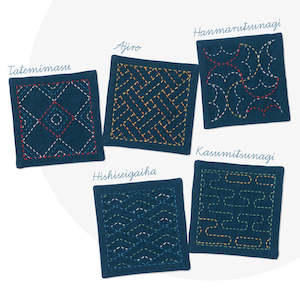 Sashiko: Sashiko Coaster Set Olympus SK-428