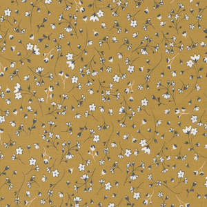 Yellow Fabric: Midnight in the Garden - Pocketful of Posies in Gold