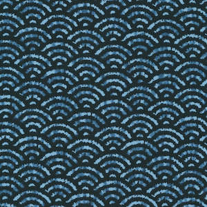 Shibori Blues Waves in Navy