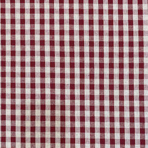Linen Yarn Dyed Check Red