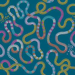 Pink Fabric: Pivot Beaded in Teal