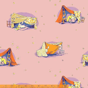 Purple Fabric: Lucky Rabbit Quilt Tent in Lilac