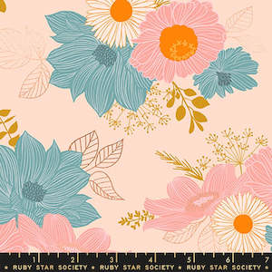 Elixir Salon Floral in Peach Cream