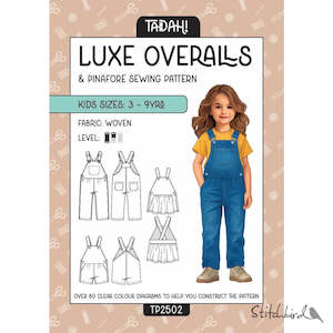 Tadah Patterns: Tadah Patterns - Kid's Luxe Overalls & Pinafore