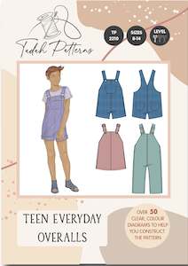 Tadah Patterns: Tadah Patterns - Teen Everyday Overalls