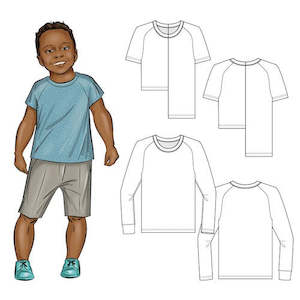 Tadah Patterns: Tadah Patterns - Kid's Raglan Tee