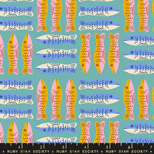 Ooh Lucky Lucky Sardines in Turquoise
