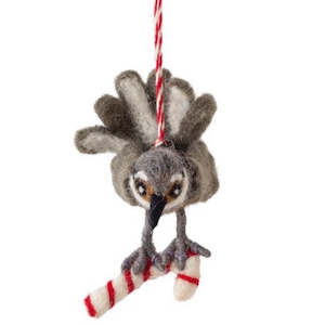 Christmas Trees And Decorations: Piwakawaka / Fantail Christmas Decoration