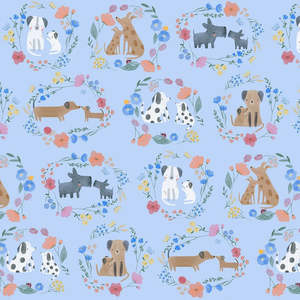Dear Stella: Paws and Reflect - Kiss My Mutt in Azure
