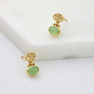 Paige Earring - Prehnite