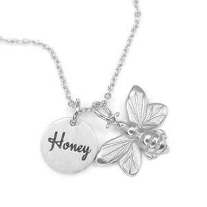 Necklaces: Little Taonga - Honey Bee Necklace Silver