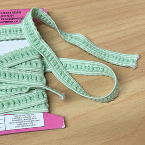 Elastic: Pastel Green Decorative Elastic Trim 12mm x 3