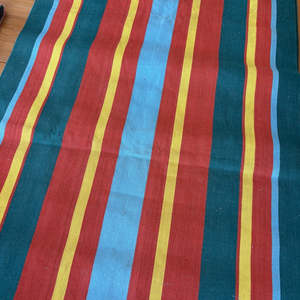 Fabric Panel: Vintage Deck Chair Canvas Stripes