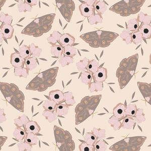 Sonnet Dusk Moths in Blush Remnant 55cm