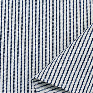 Remnants On Sale: Japanese Ticking Stripe in Navy Remnant 25cm