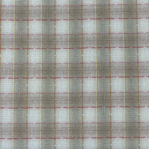 Remnants On Sale: Japanese Yarn Dyed Natural/Pink Hopscotch Check Remnant 35cm