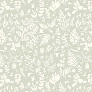 Remnants On Sale: Au Naturel Ferns in Green Remnant 70cm