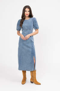 Leila Luca: Leila + Luca Maya Dress - Washed Blue